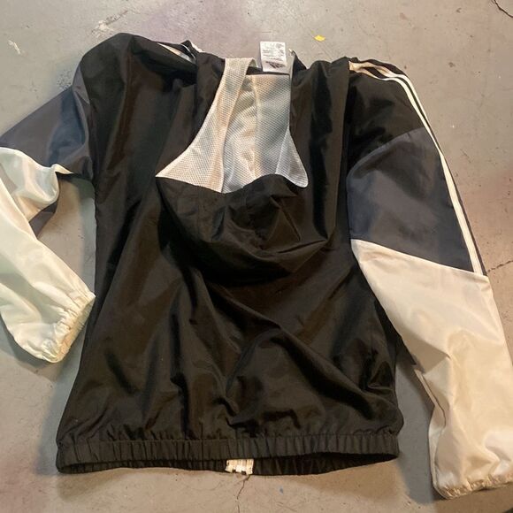 Xs Adidas Originals Jacket Windbreaker Gray Black White Small - Picture 3 of 4